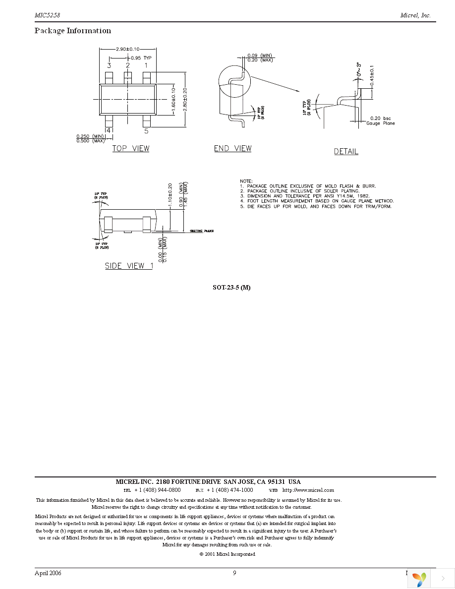 MIC5258-1.2YM5 TR Page 9